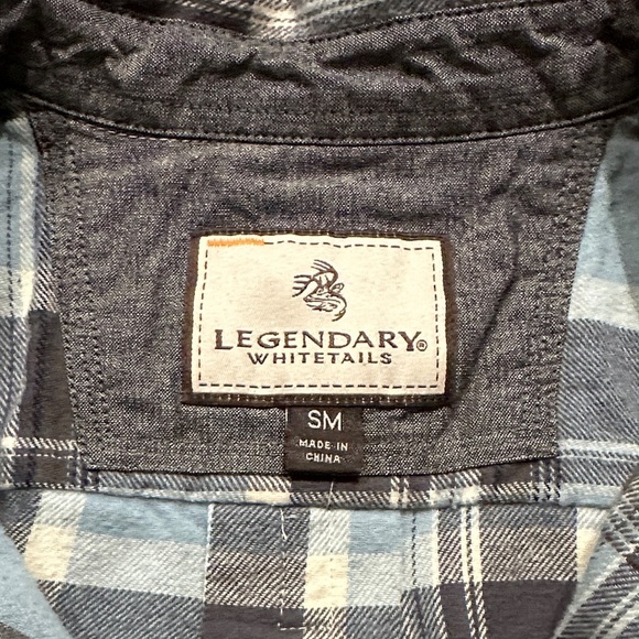 Legendary Whitetails Open Spaces Blue and Gray Plaid flannel Shirt Dress Small - Picture 4 of 10